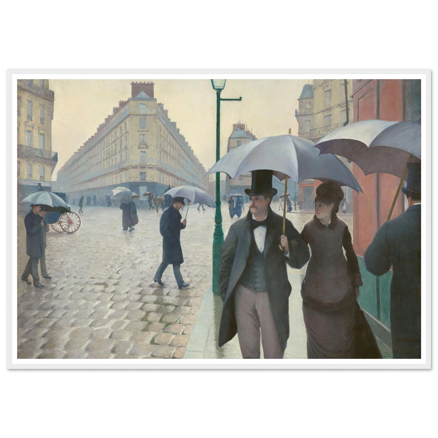 Paris Street; Rainy Day Art Print | Gustave Caillebotte-Quipham Collections