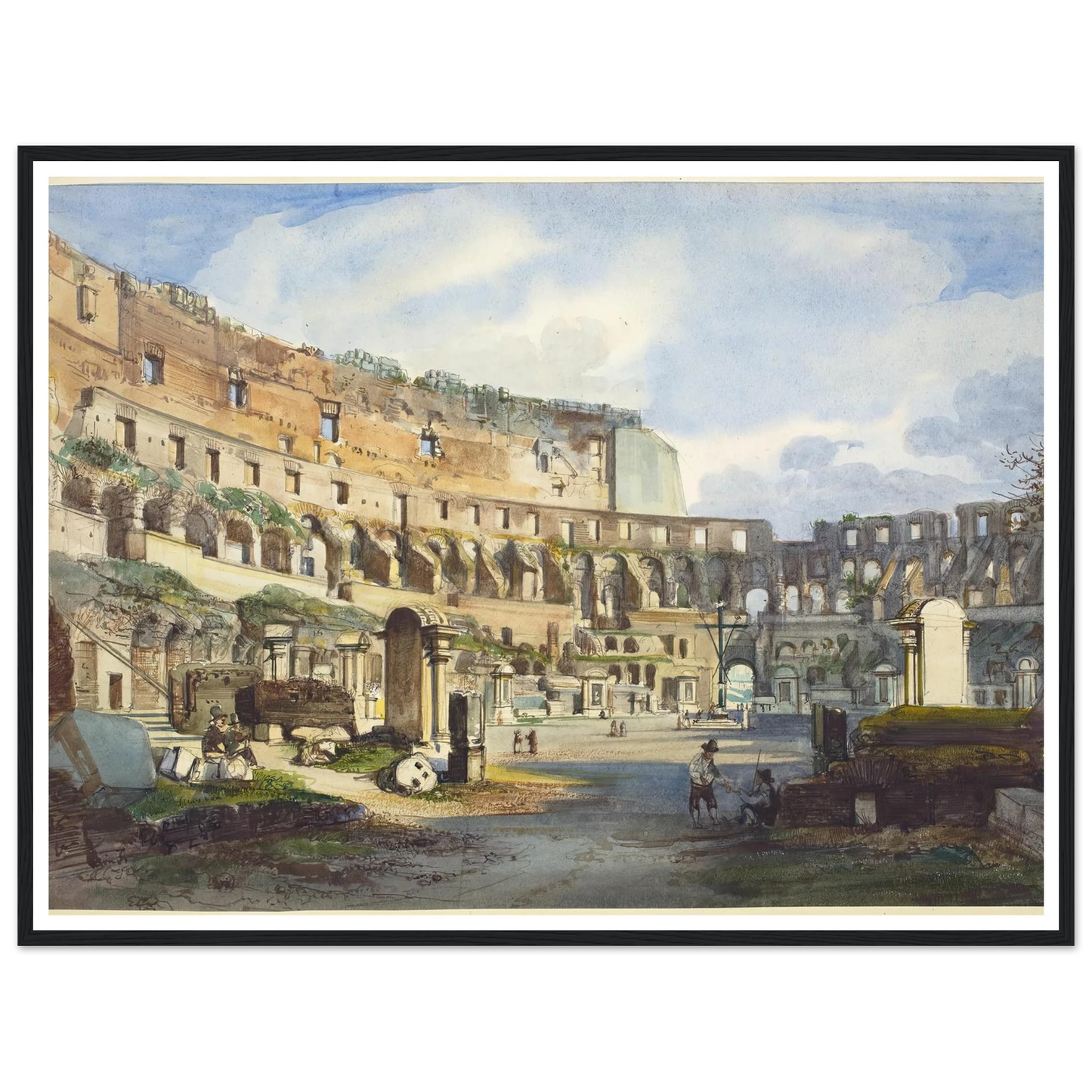 Interior of the Colosseum Art Print | Ippolito Caffi-Quipham Collections