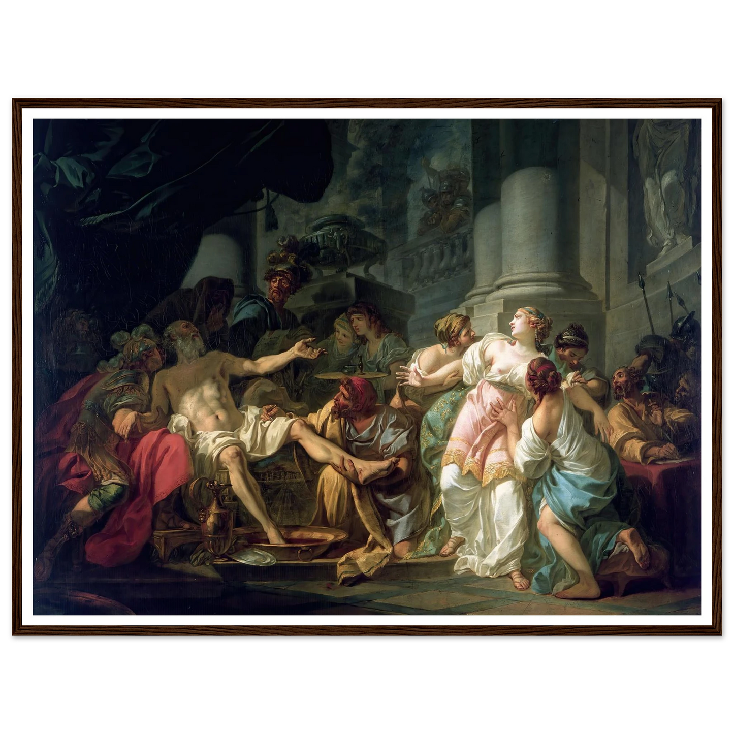 The Death Of Seneca (1773) Art Print | Jacques Louis David-Quipham Collections