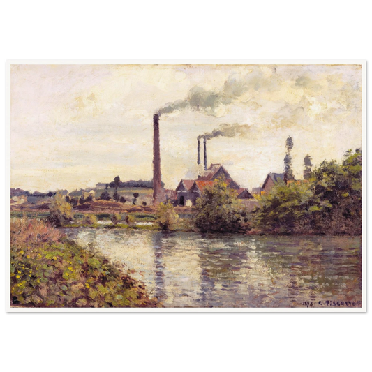 The Factory at Pontoise Art Print | Camille Pissarro-Quipham Collections