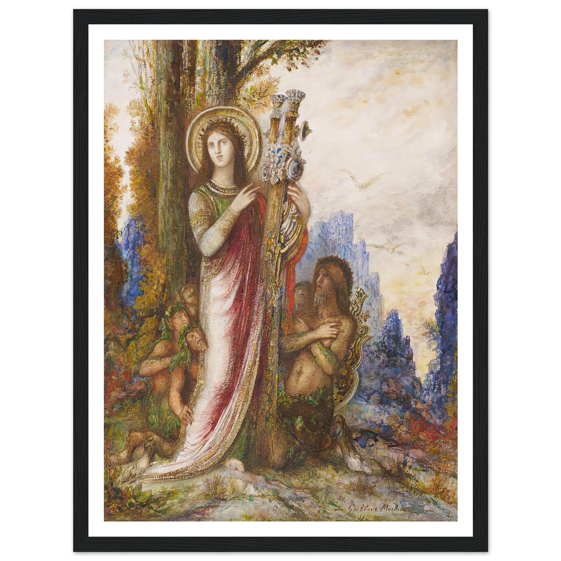 Poet And Satyrs (C. 1890-1895) Art Print | Gustave Moreau-Quipham Collections