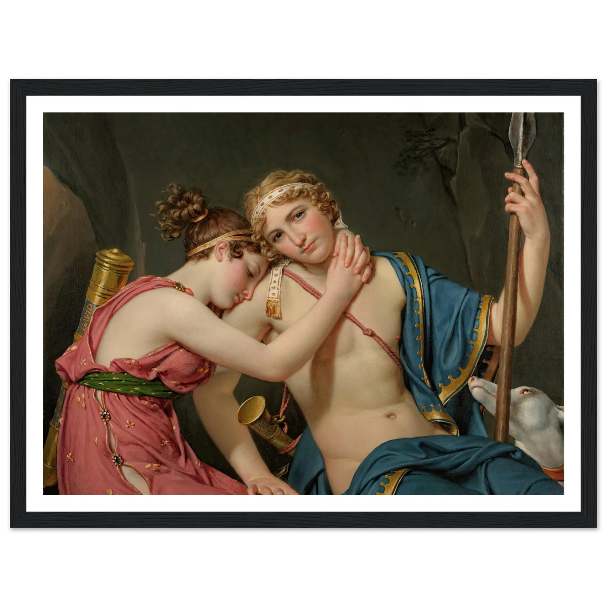 The Farewell Of Telemachus And Eucharis (1818) Art Print | Jacques Louis David-Quipham Collections