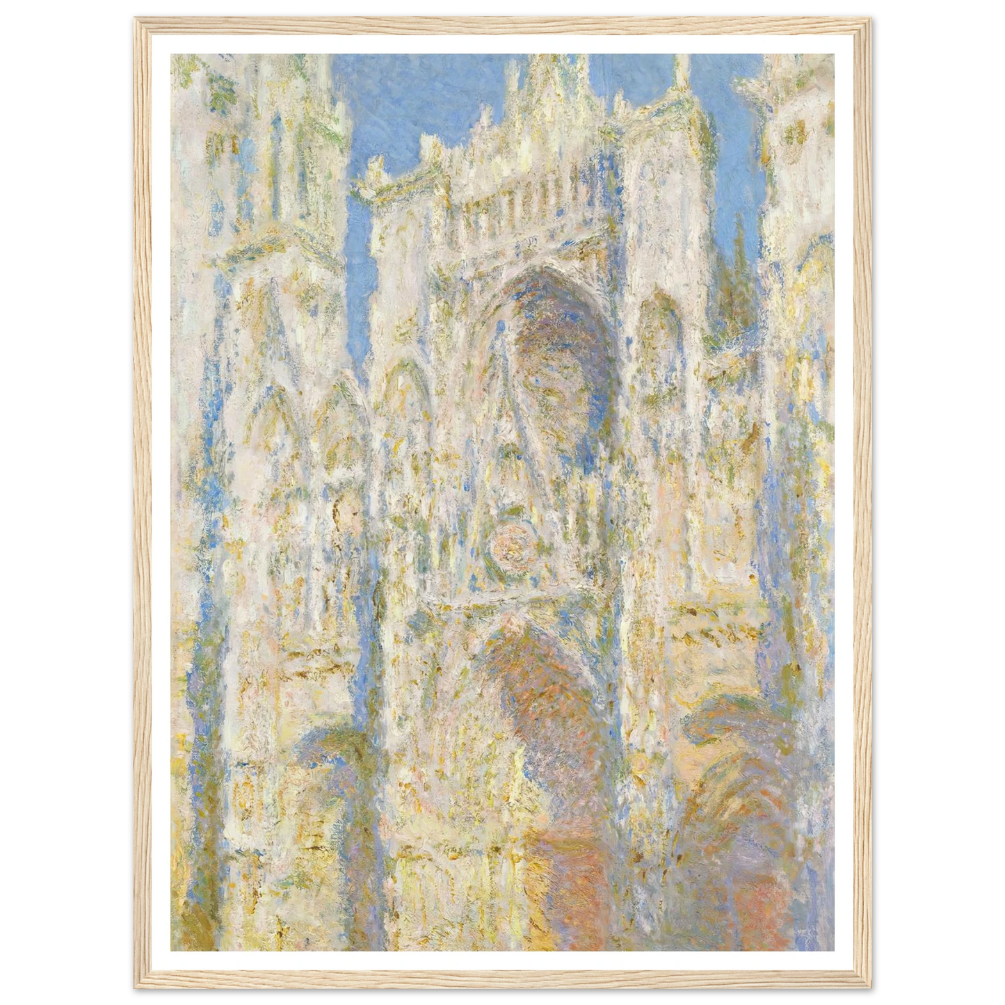 Rouen Cathedral, West Façade, Sunlight (1894) Art Print | Claude Monet-Quipham Collections
