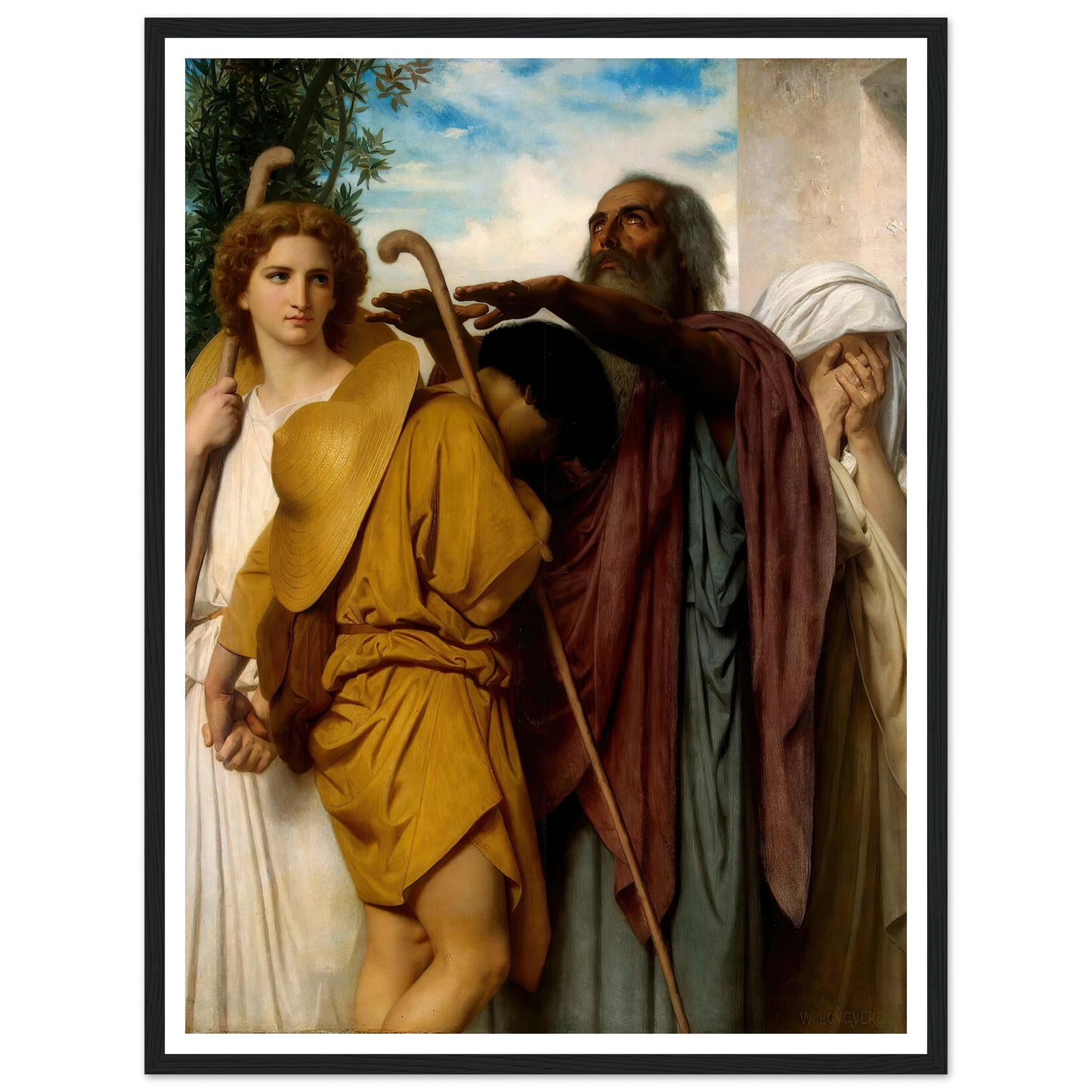 Tobias Saying Good-Bye To His Father (1860) Art Print | William Bouguereau-Quipham Collections