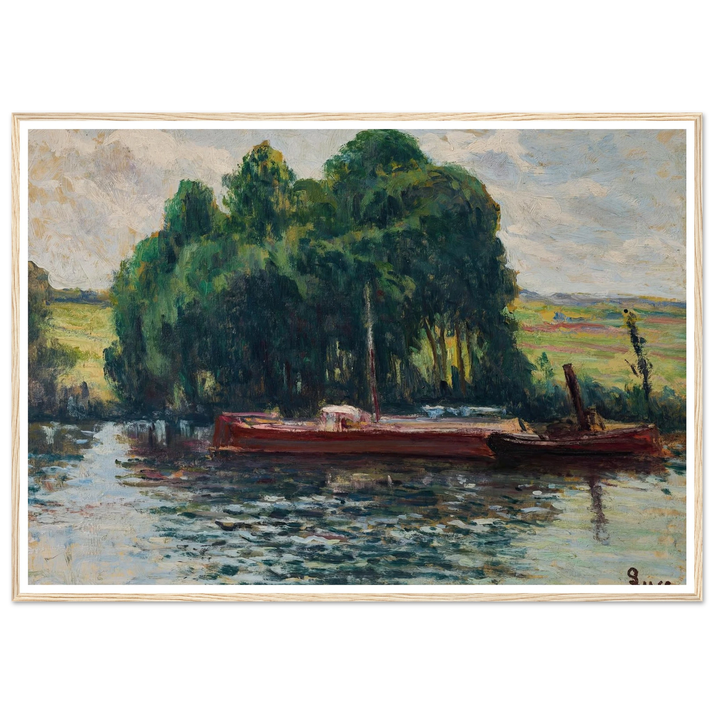 Rolleboise, La Seine Art Print | Maximilien Luce-Quipham Collections