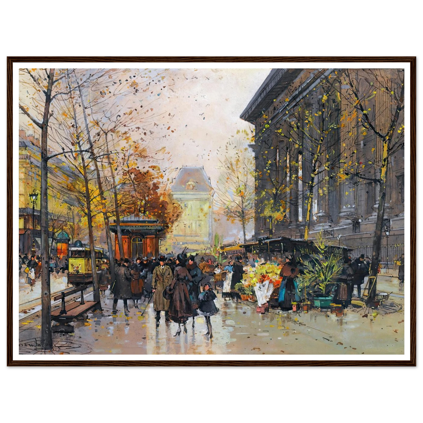 Le Marché Aux Fleurs, La Madeleine Art Print | Eugene Galien Laloue-Quipham Collections