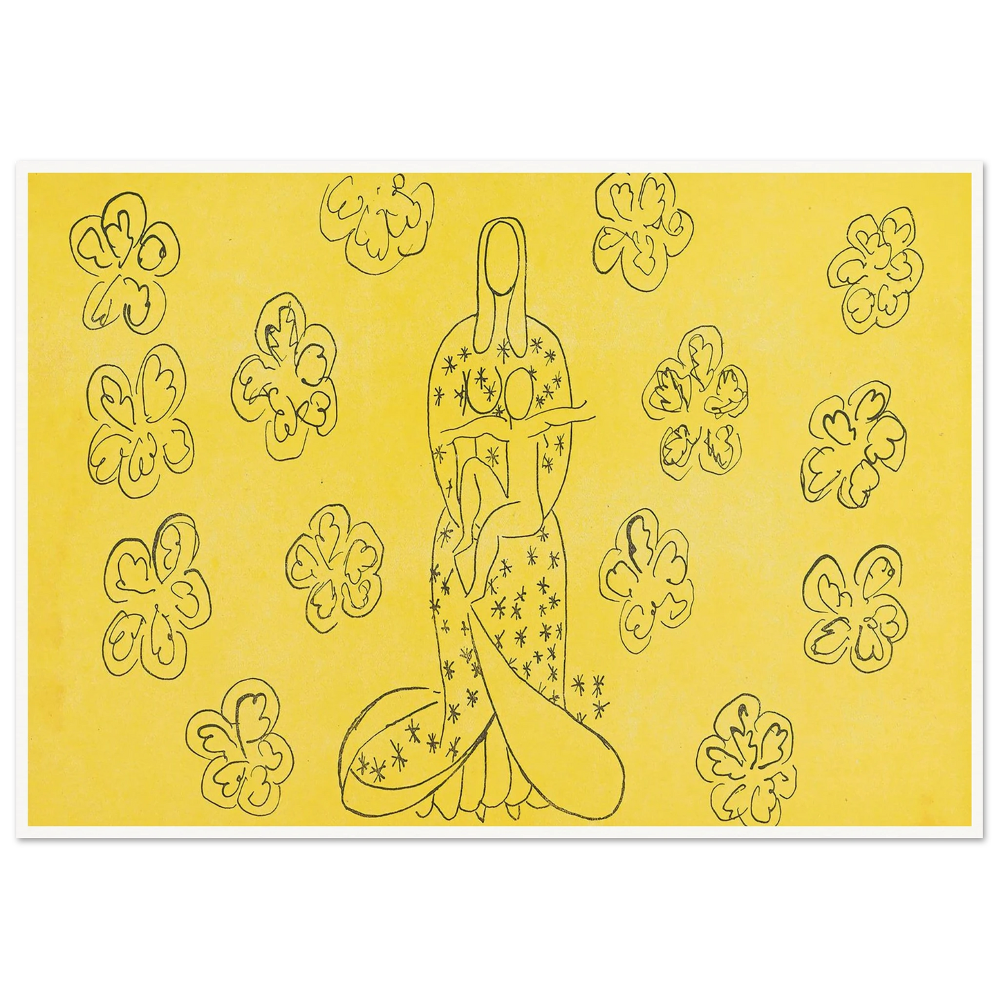 Vierge et l’enfant au décor fleuri (1949) Art Print | Henri Matisse-Quipham Collections