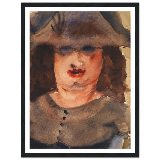 Frau (1925) Art Print | Paul Kleinschmidt - Framed Poster - 30x40 cm / 12x16″ - Black frame