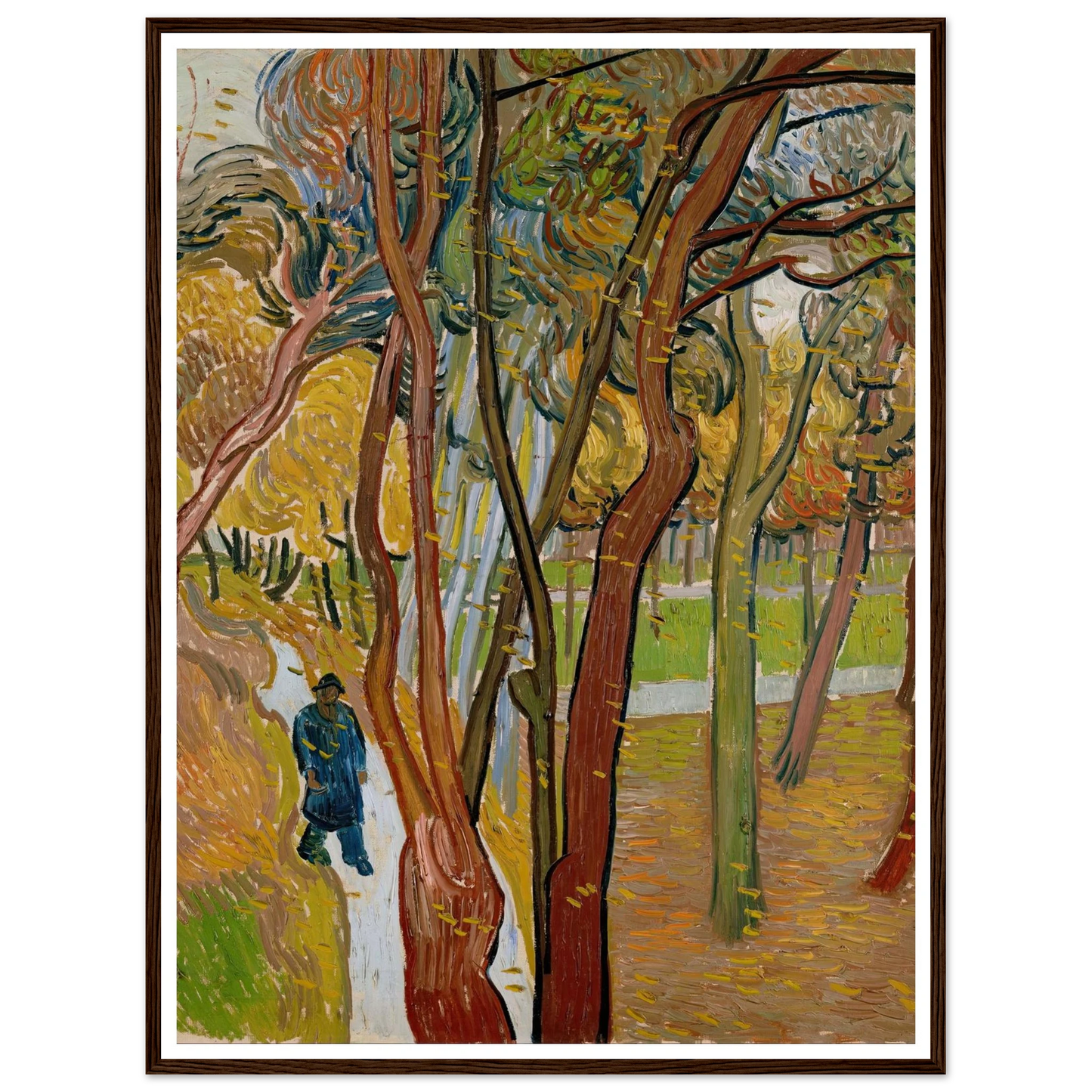 The garden of Saint Paul’s Hospital (`The fall of the leaves’) Art Print | Vincent van Gogh-Quipham Collections