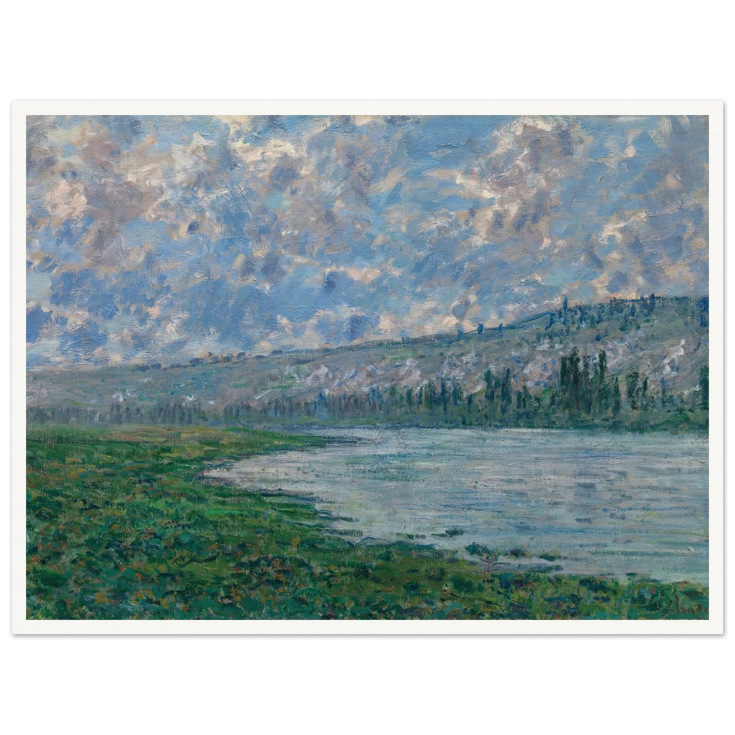 The Seine at Vétheuil (1880) Art Print | Claude Monet-Quipham Collections
