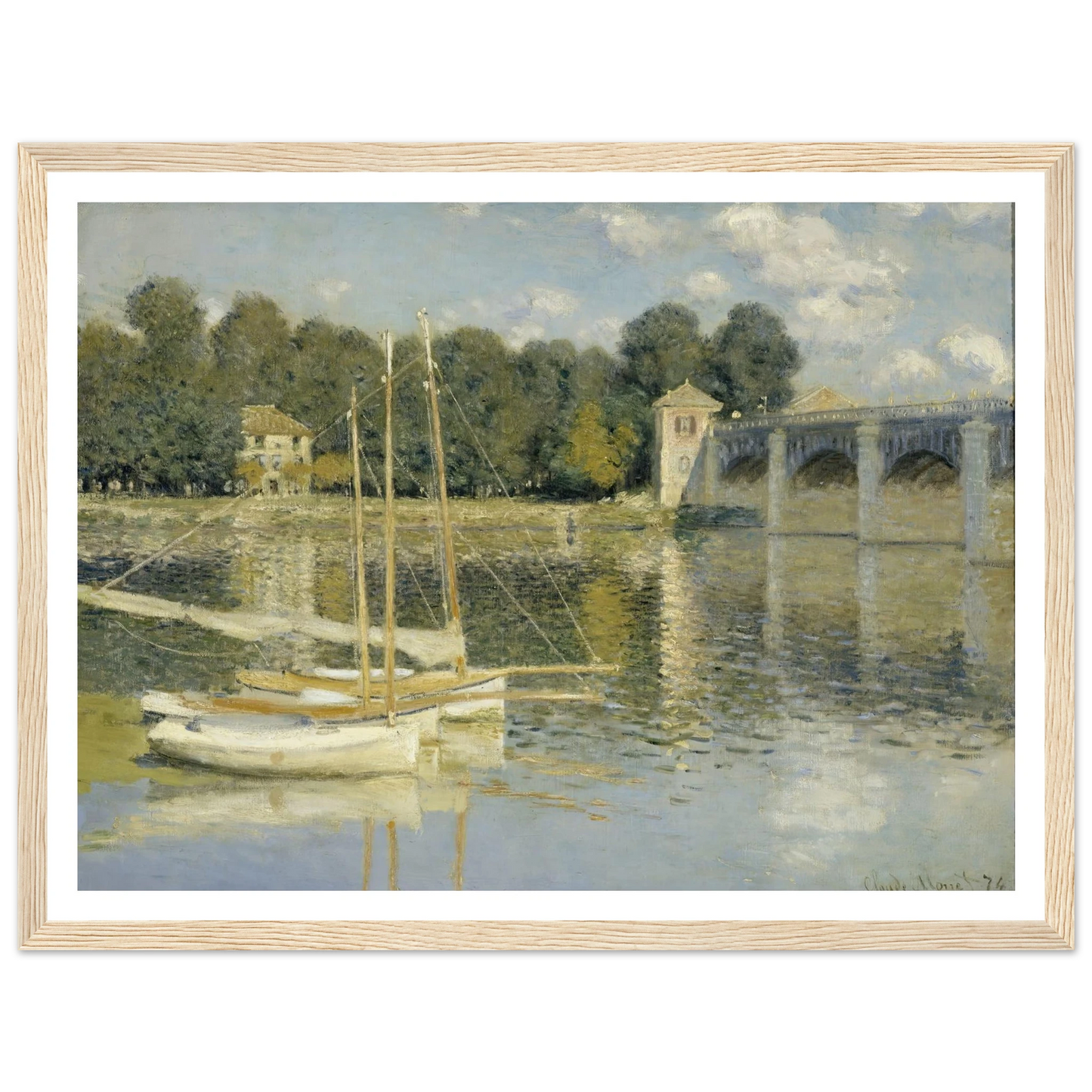 The Argenteuil Bridge (1874) Art Print | Claude Monet-Quipham Collections