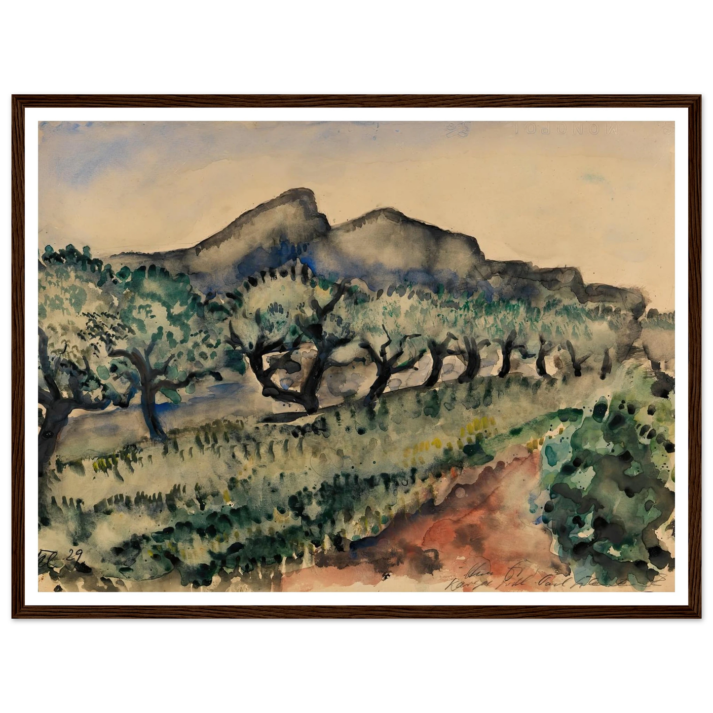 Garten in der Nähe Cassis (1929) Art Print | Paul Kleinschmidt-Quipham Collections