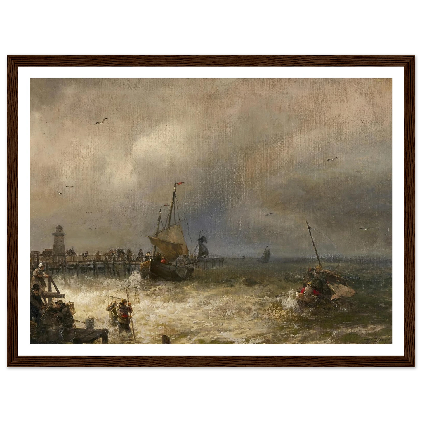 The Return from Fishing Art Print | Hermann Ottomar Herzog-Quipham Collections