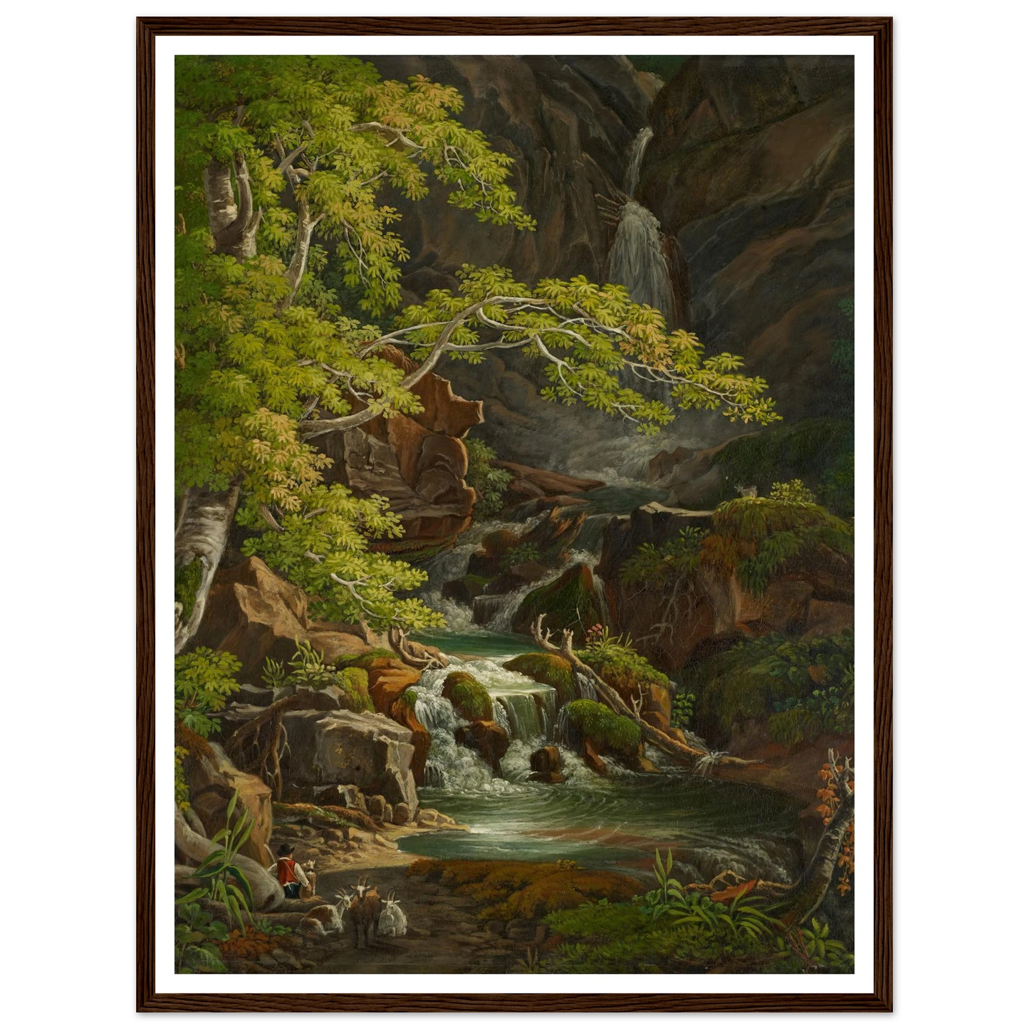 Waterfall in the Münster Valley Art Print | Peter Birmann-Quipham Collections