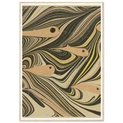 Marmorpapier (mit Fischmotiven) (1903 - 1907) Art Print | Josef Hoffmann-Quipham Collections