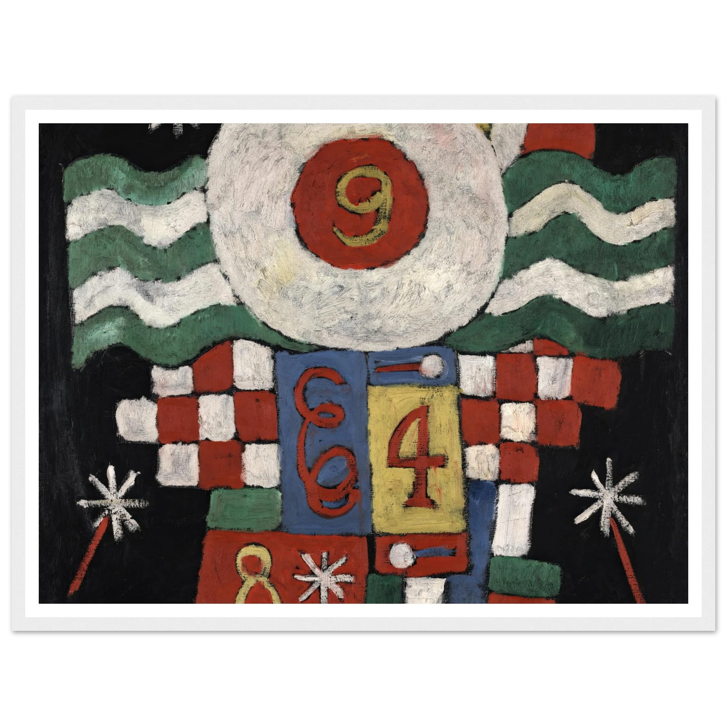 Collection of Numbers, Designs and Letters Seen by Me at the Beginning of the War in Berlin–Military in Nature (ca. 1915) Art Print | Marsden Hartley-Quipham Collections
