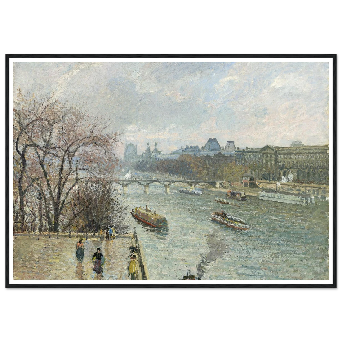 The Louvre,Afternoon Rainy Weather (1900) Art Print | Camille Pissarro-Quipham Collections