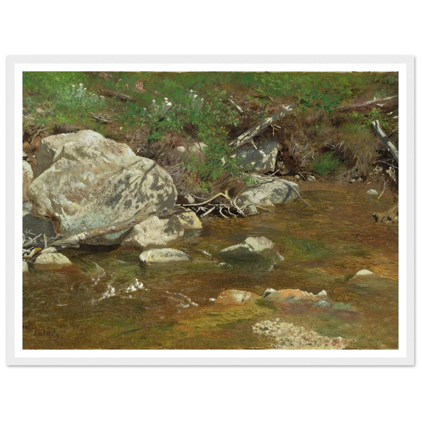Mountain Brook; A Study (between ca. 1863 and 1869) Art Print | Alexander Helwig Wyant-Quipham Collections
