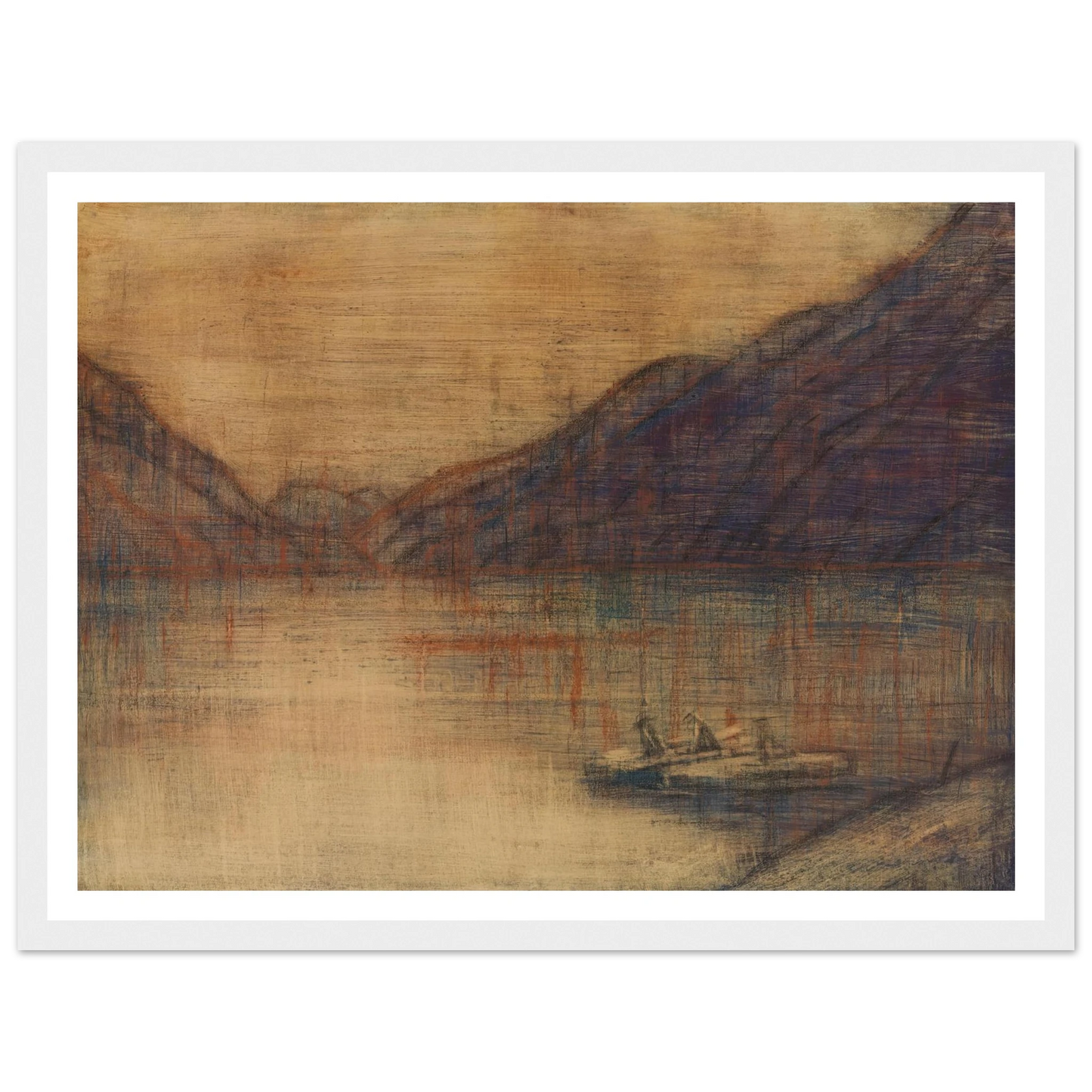 Boot auf dem Lago Maggiore (1934) Art Print | Christian Rohlfs-Quipham Collections