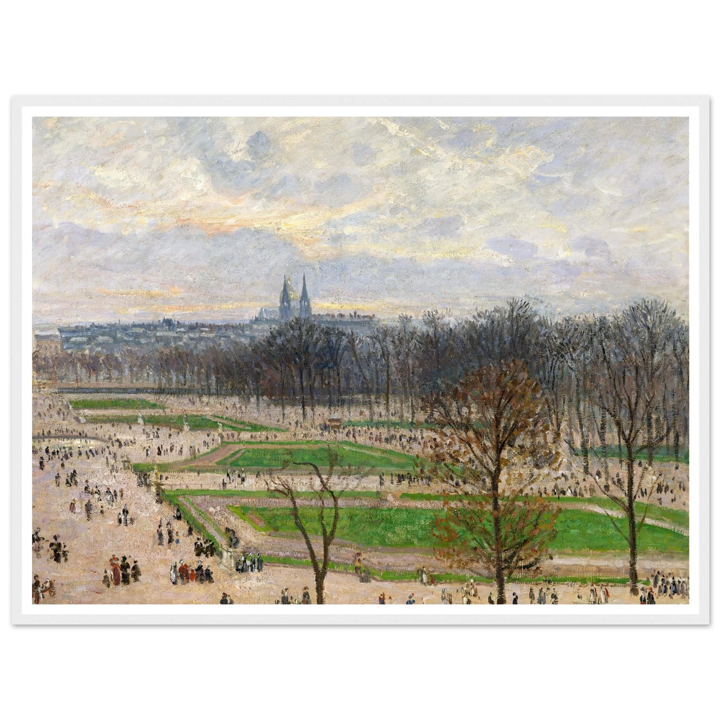 The Garden of the Tuileries on a Winter Afternoon (1899) Art Print | Camille Pissarro-Quipham Collections