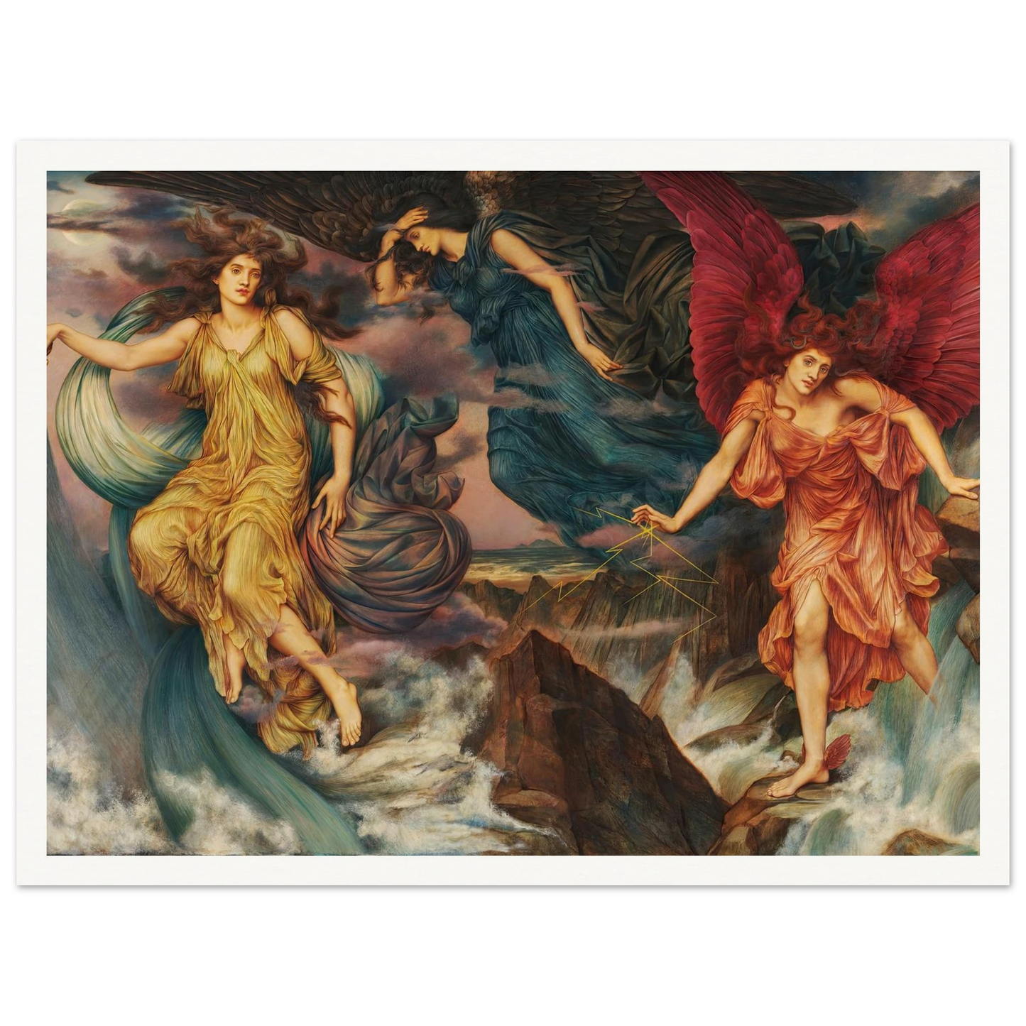 The Storm Spirits (circa 1900) Art Print | Evelyn de Morgan-Quipham Collections
