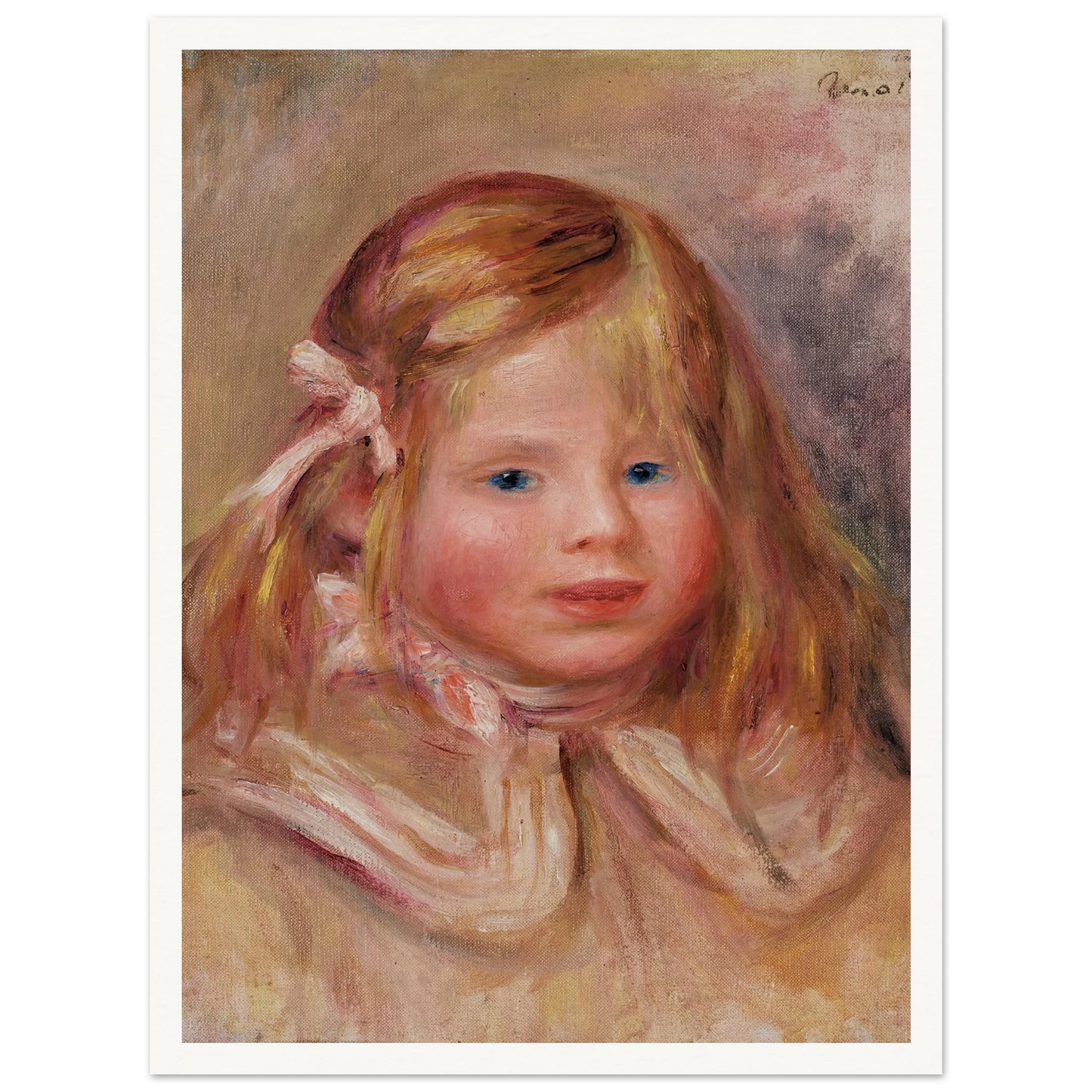 Coco au ruban rose (circa 1905) Art Print | Pierre Auguste Renoir-Quipham Collections