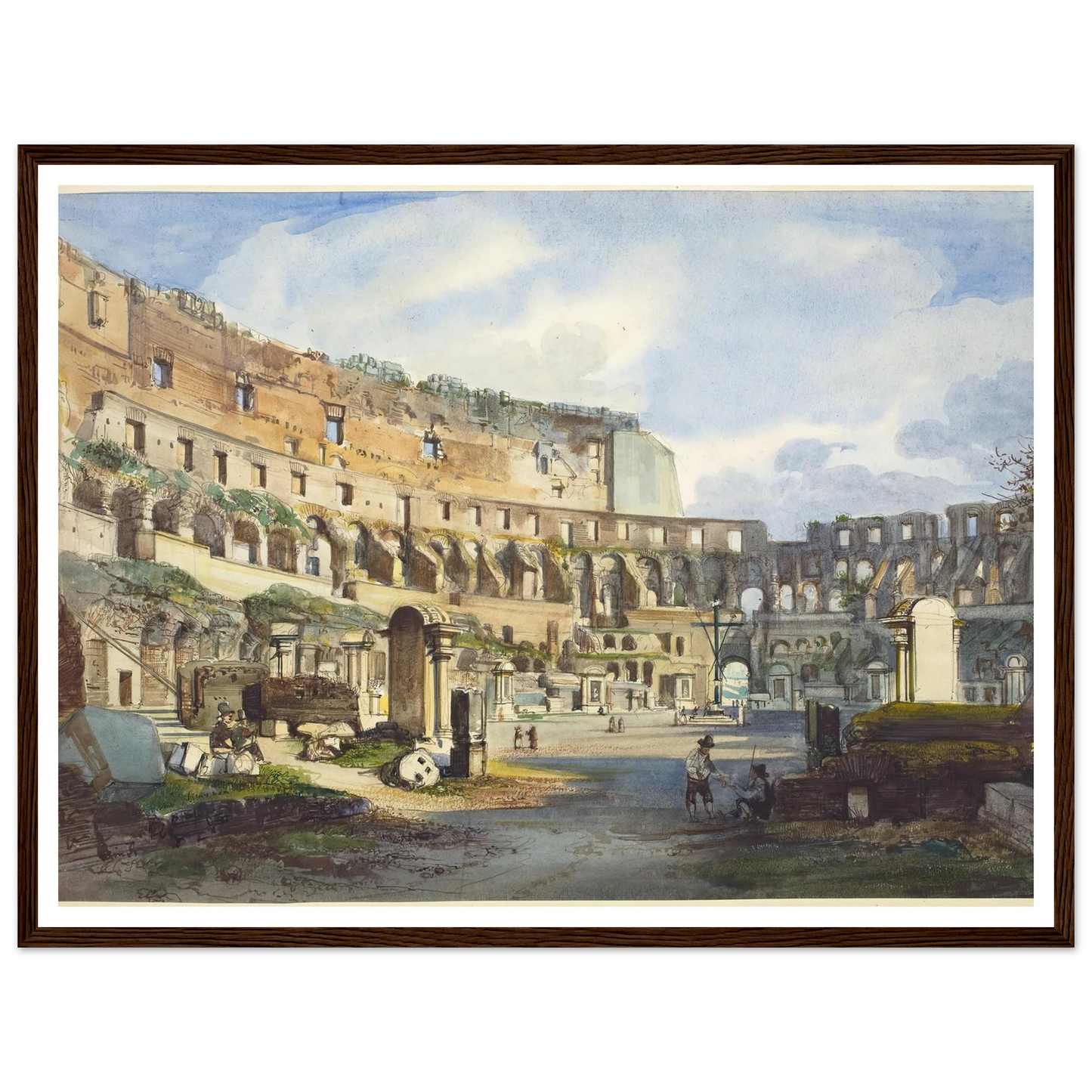 Interior of the Colosseum Art Print | Ippolito Caffi-Quipham Collections