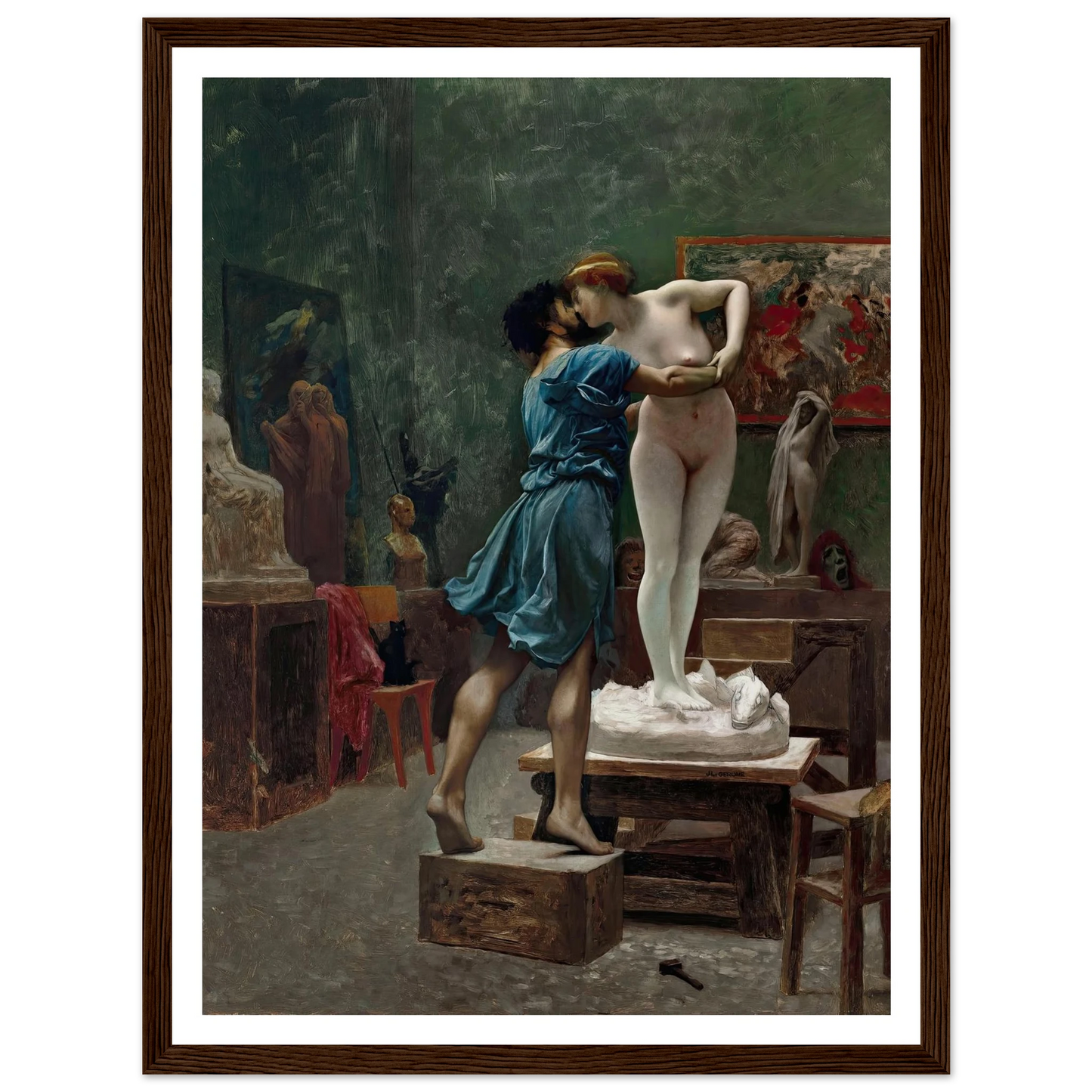 Pygmalion et Galatée, esquisse à l’huile (1890) Art Print | Jean Leon Gerome-Quipham Collections