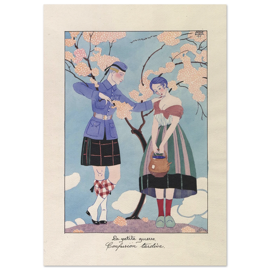 La petite guerre. Confusion tardive (1915) Art Print | George Barbier-Quipham Collections