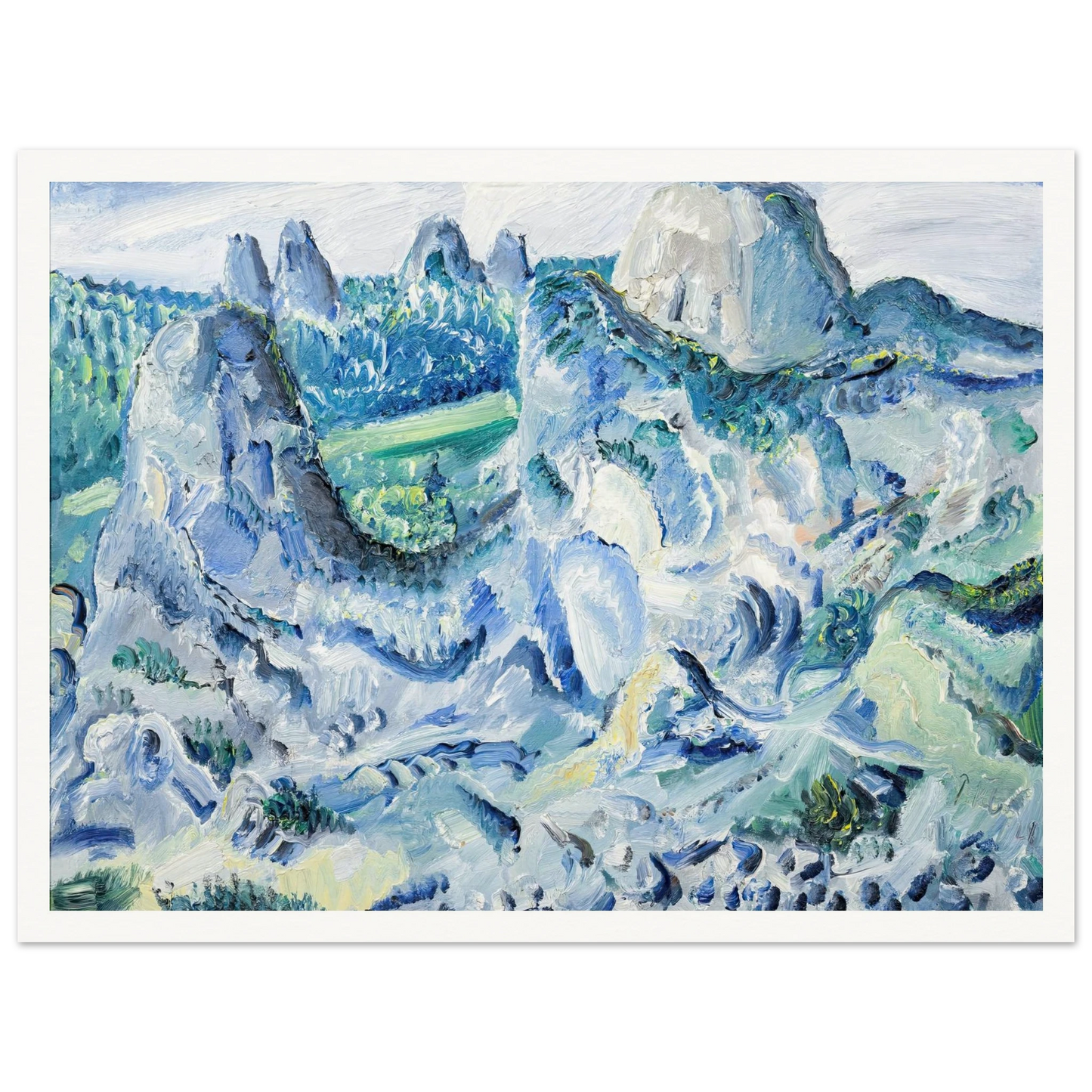 Landschaft mit Felsen – Felsen bei Blaubeuren (1928) Art Print | Paul Kleinschmidt-Quipham Collections