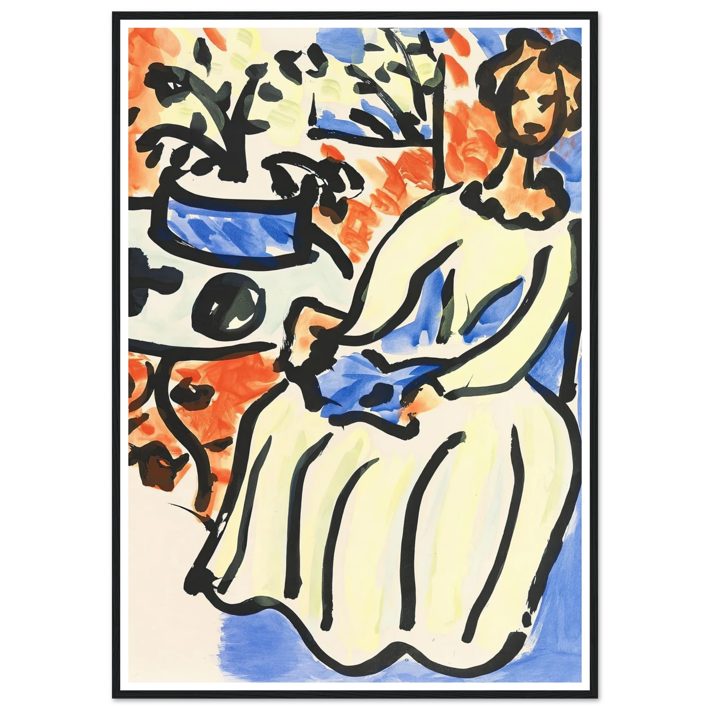 Marie-José en robe jaune (1950) Art Print | Henri Matisse-Quipham Collections