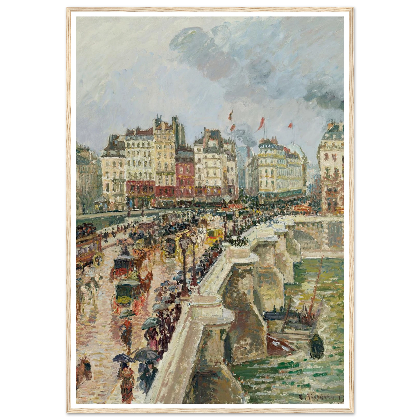 Le Pont-Neuf, après-midi de pluie (1901) Art Print | Camille Pissarro-Quipham Collections