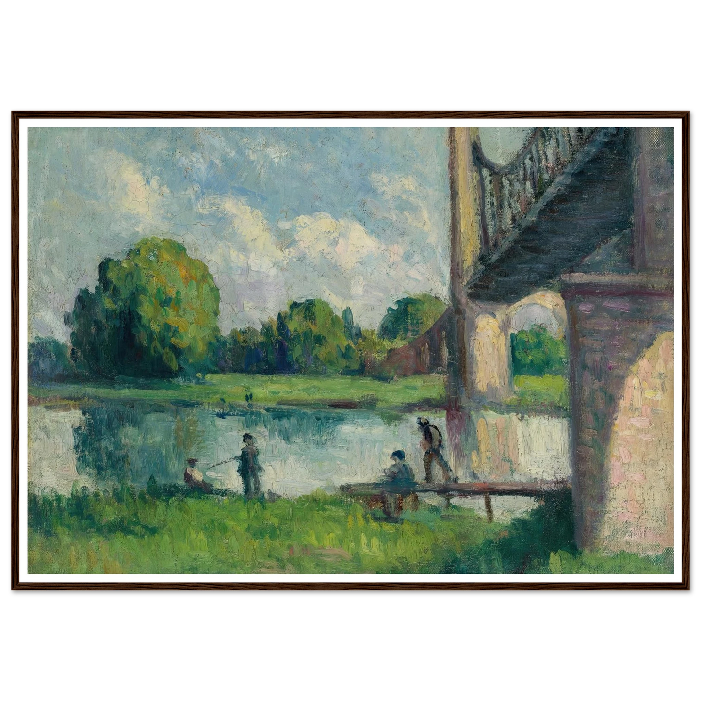 Pont Aux Environs D’angers (1916) Art Print | Maximilien Luce-Quipham Collections