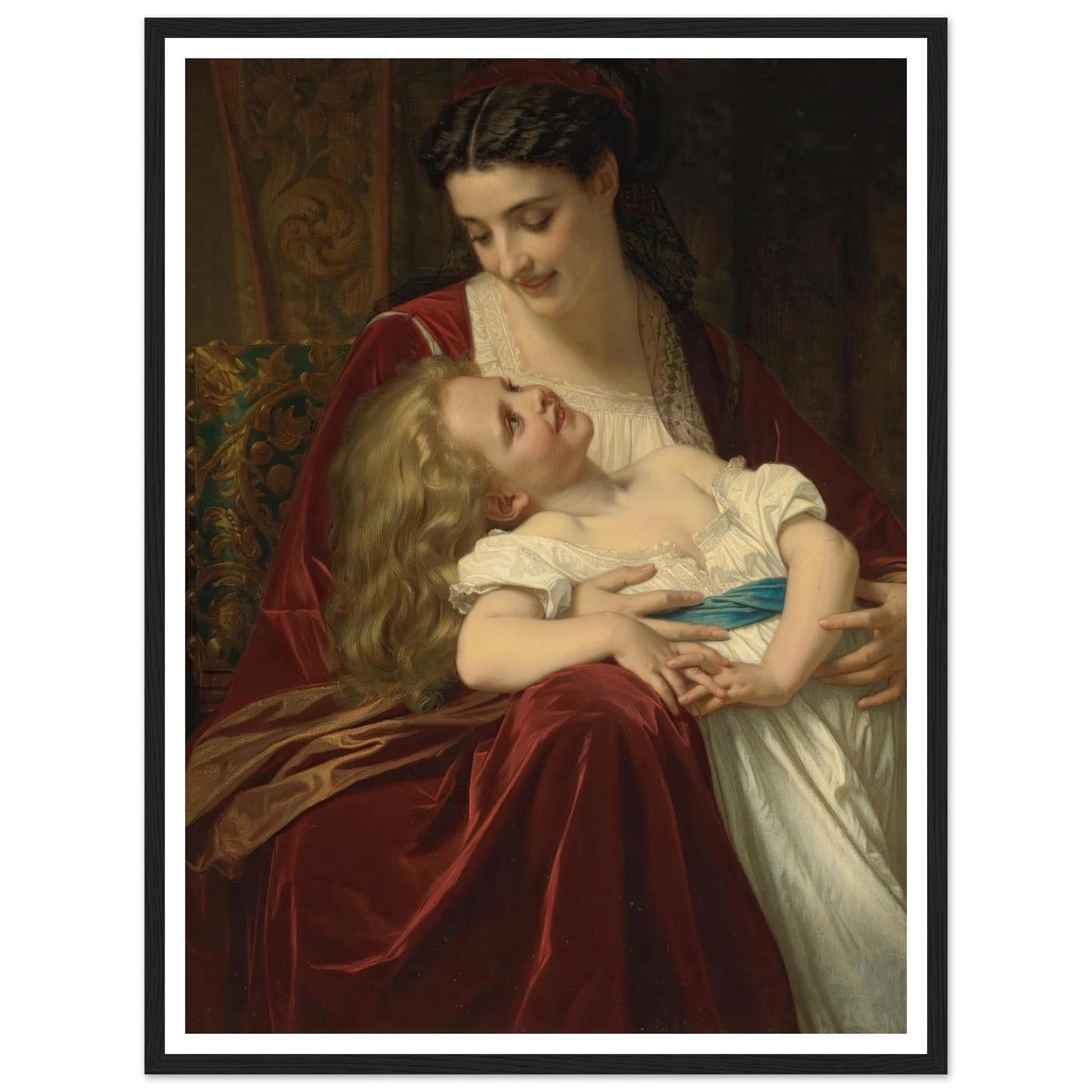 Maternal Affection (1867) Art Print | Hugues Merle-Quipham Collections