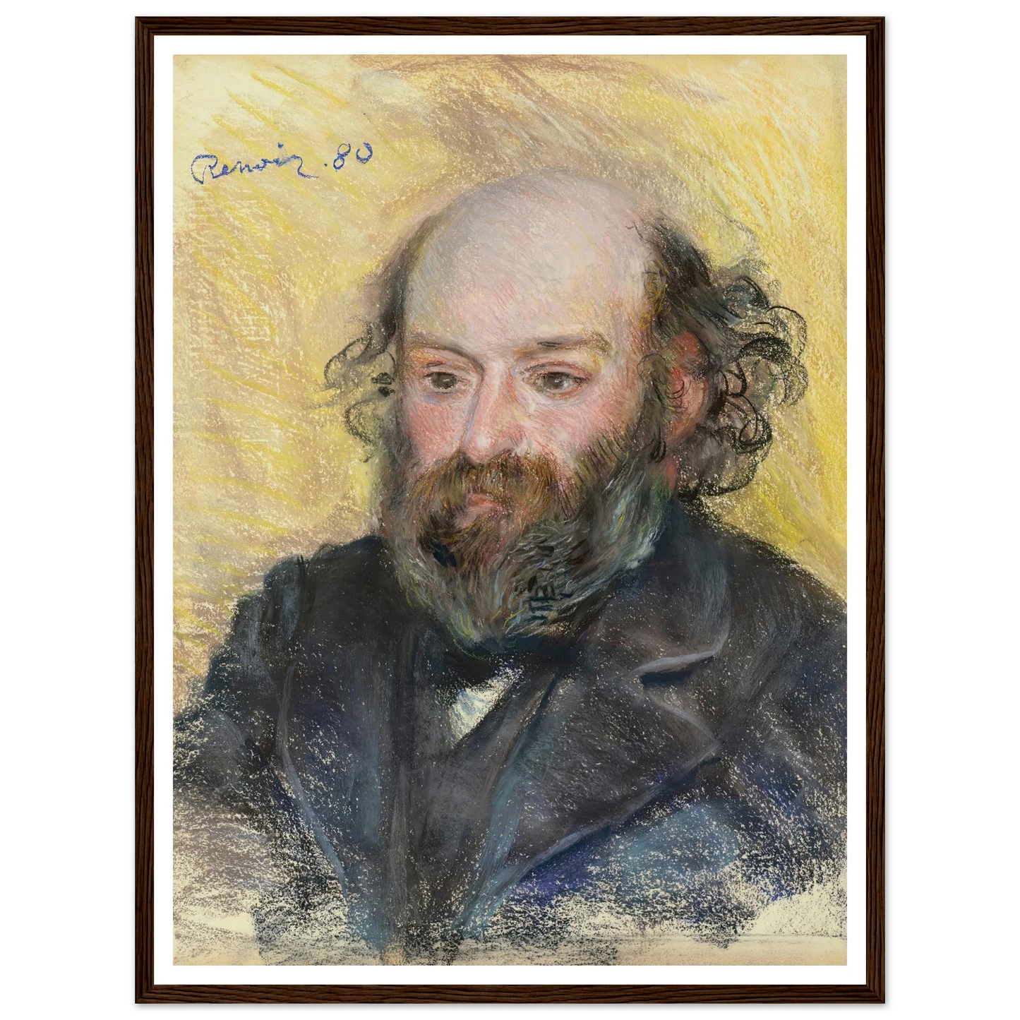 Portrait de Cézanne (1880) Art Print | Pierre Auguste Renoir-Quipham Collections