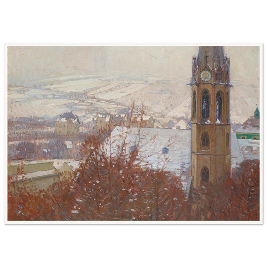 Heiligenstadt im Schnee (1904-1905) Art Print | Carl Moll-Quipham Collections