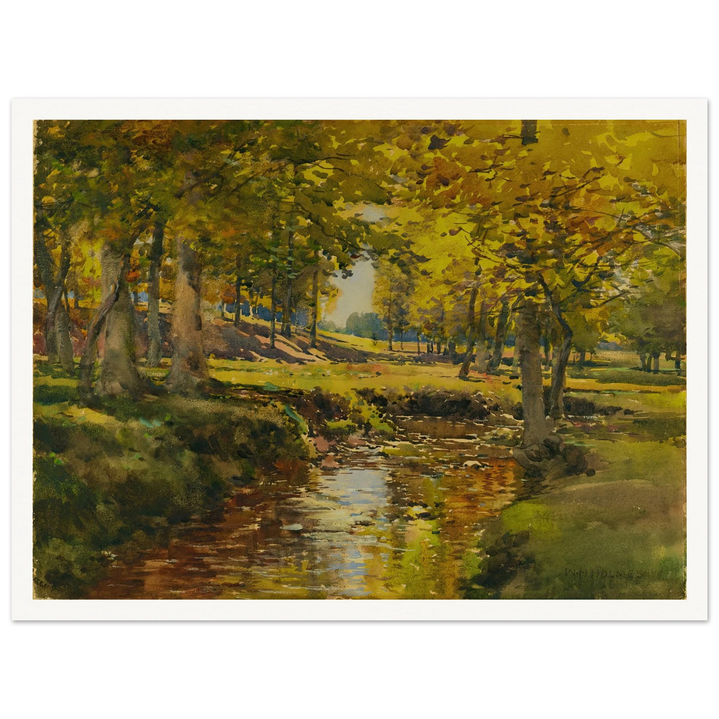 Autumn In The Meadow Edge Art Print | William Henry Holmes-Quipham Collections