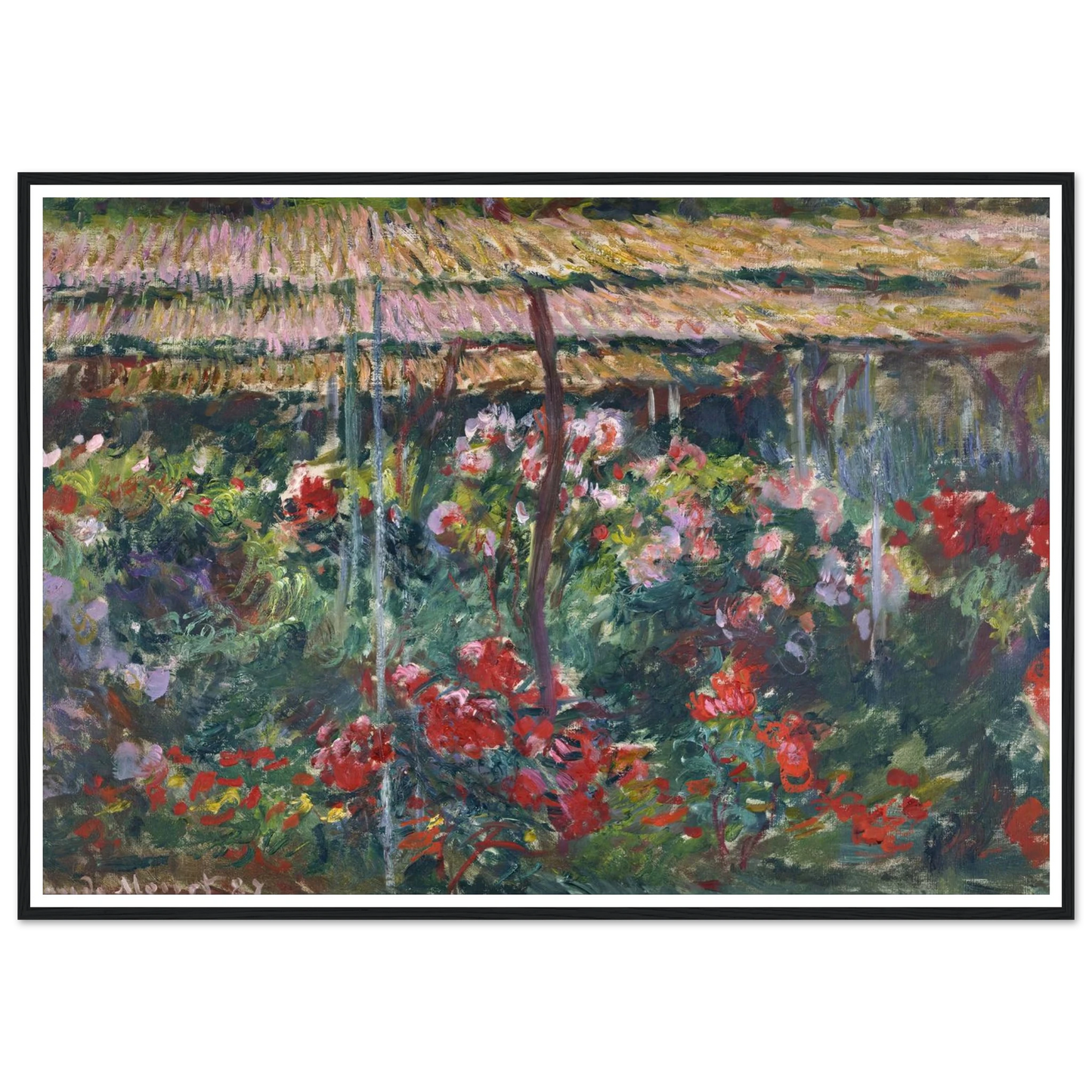 Peony Garden (1887) Art Print | Claude Monet-Quipham Collections