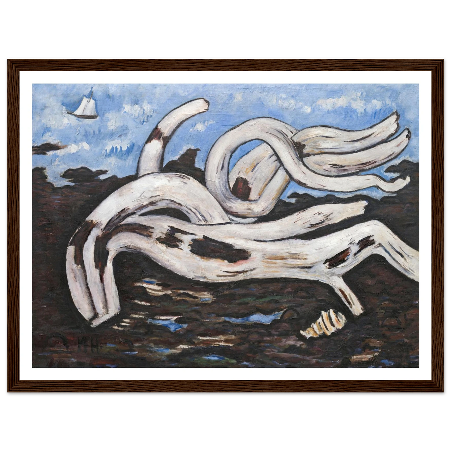 Driftwood on the Bagaduce (1939–40) Art Print | Marsden Hartley-Quipham Collections