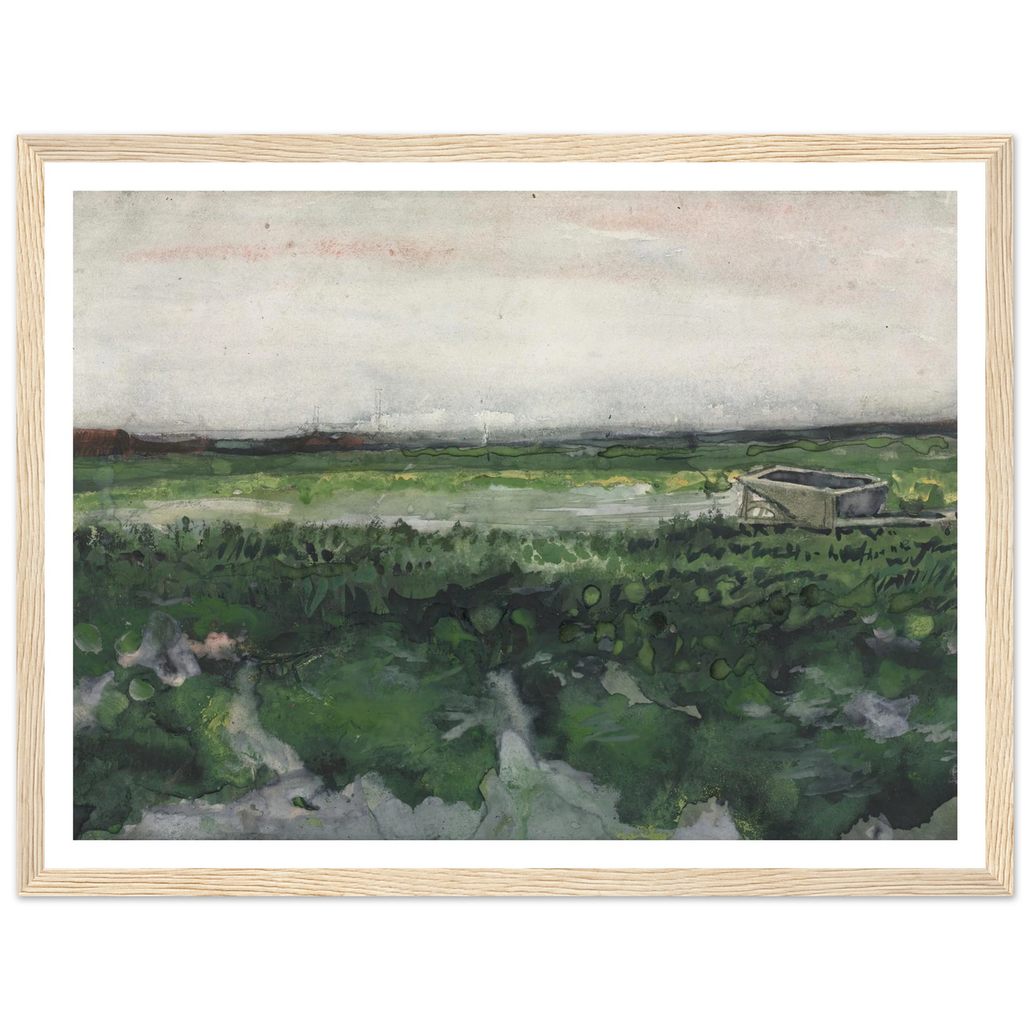 Landscape with Wheelbarrow (1883) Art Print | Vincent van Gogh-Quipham Collections