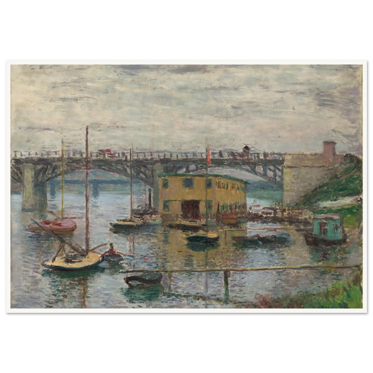 Bridge at Argenteuil on a Gray Day (c. 1876) Art Print | Claude Monet-Quipham Collections