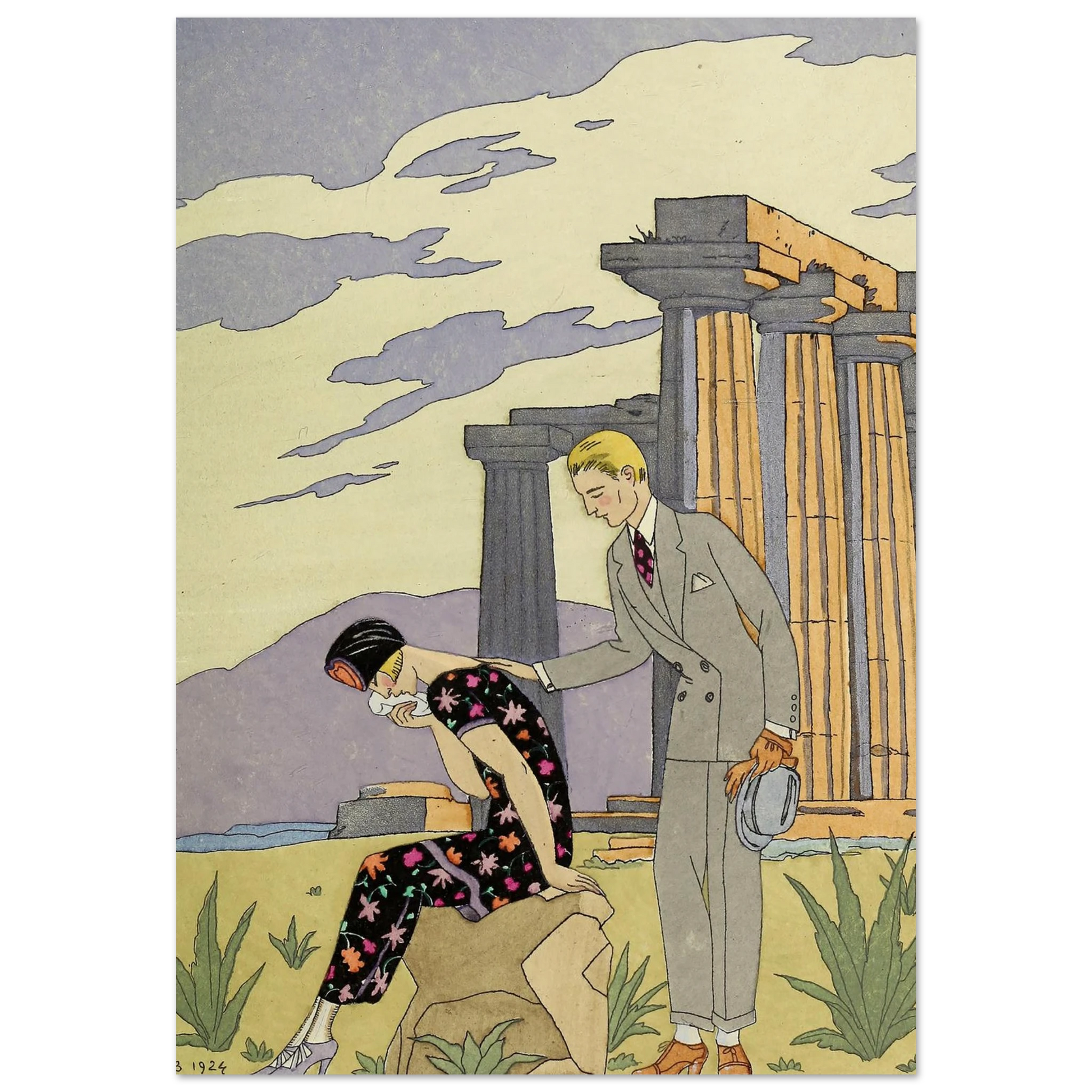 Falbalas et fanfreluches, Paestum (1925) Art Print | George Barbier-Quipham Collections