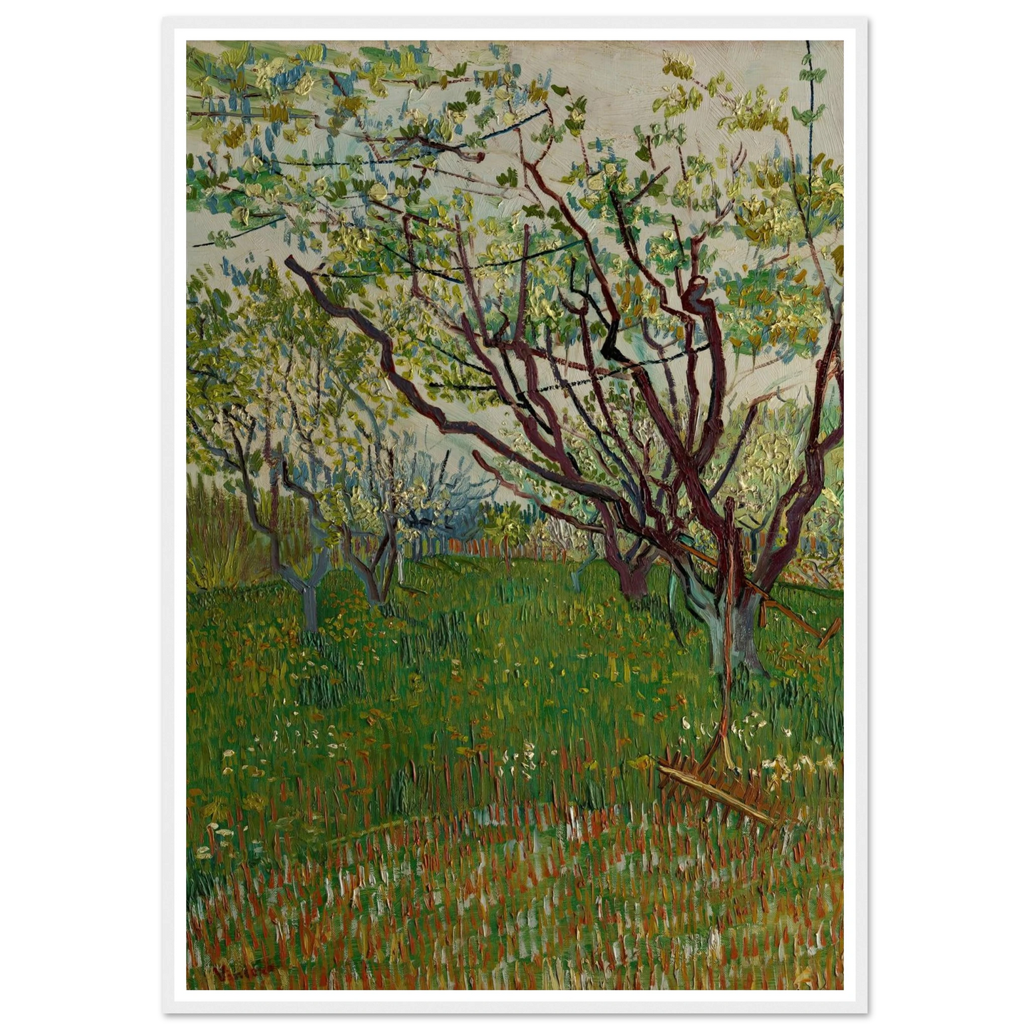 The Flowering Orchard (1888) Art Print | Vincent van Gogh-Quipham Collections