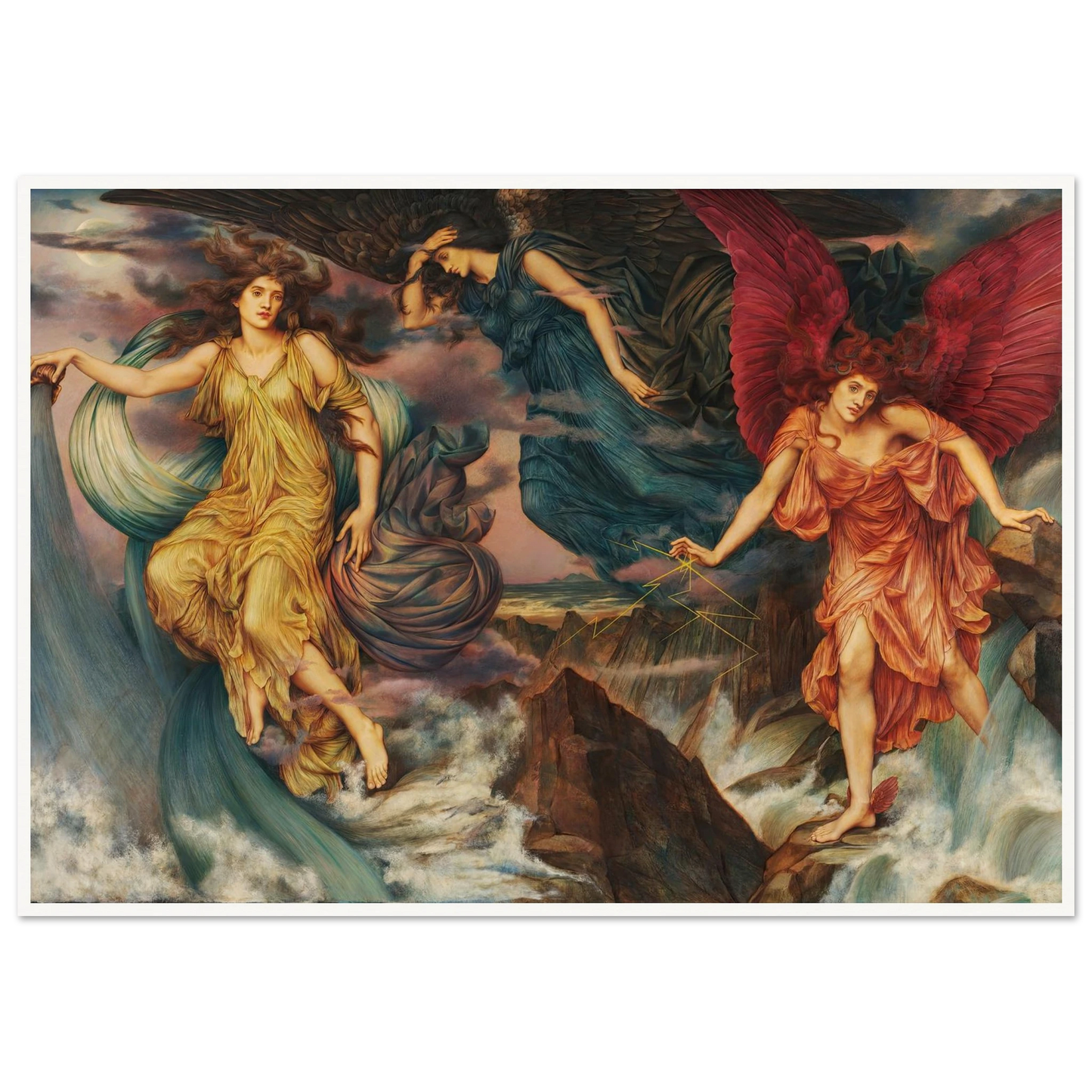 The Storm Spirits (circa 1900) Art Print | Evelyn de Morgan-Quipham Collections