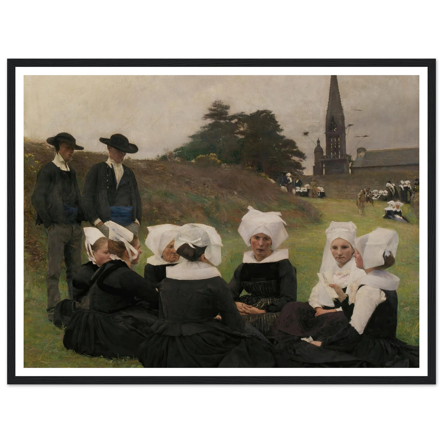 Breton Women at a Pardon (1887) Art Print | Pascal Adolphe Jean Dagnan Bouveret-Quipham Collections
