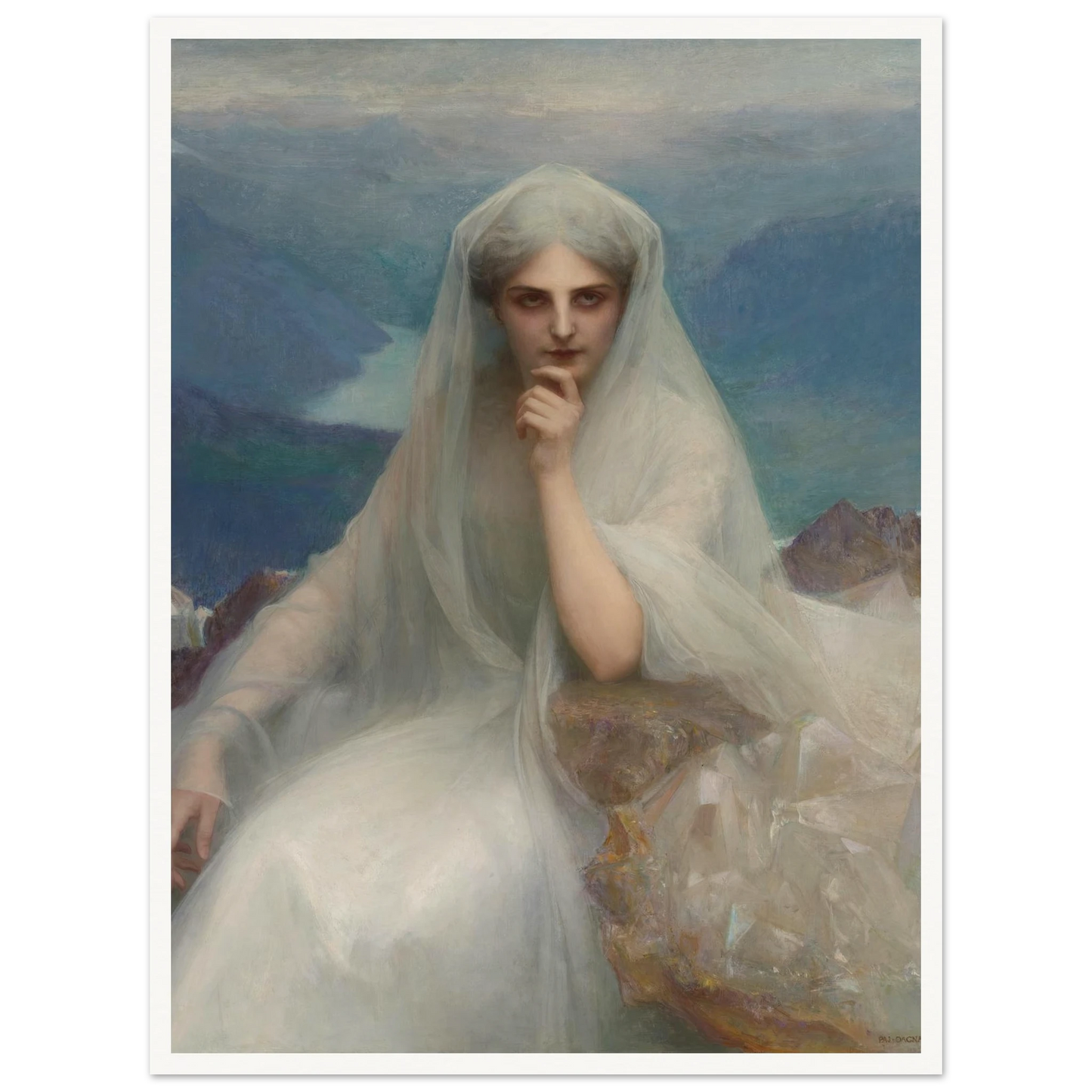 Sur Les Cimes (On The Summit) (1903) Art Print | Pascal Adolphe Jean Dagnan Bouveret-Quipham Collections