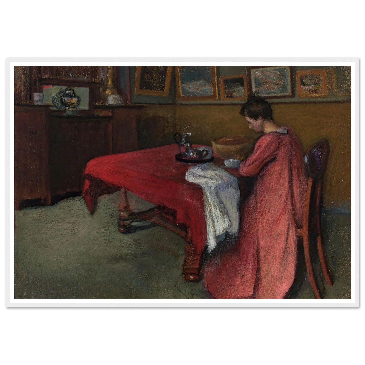 La robe de chambre rouge (1902) Art Print | Henri Manguin-Quipham Collections