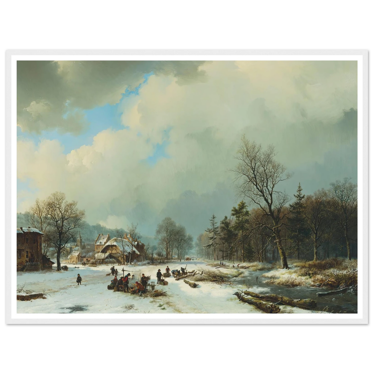 Winter scene (1831) Art Print | Barend Cornelis Koekkoek-Quipham Collections