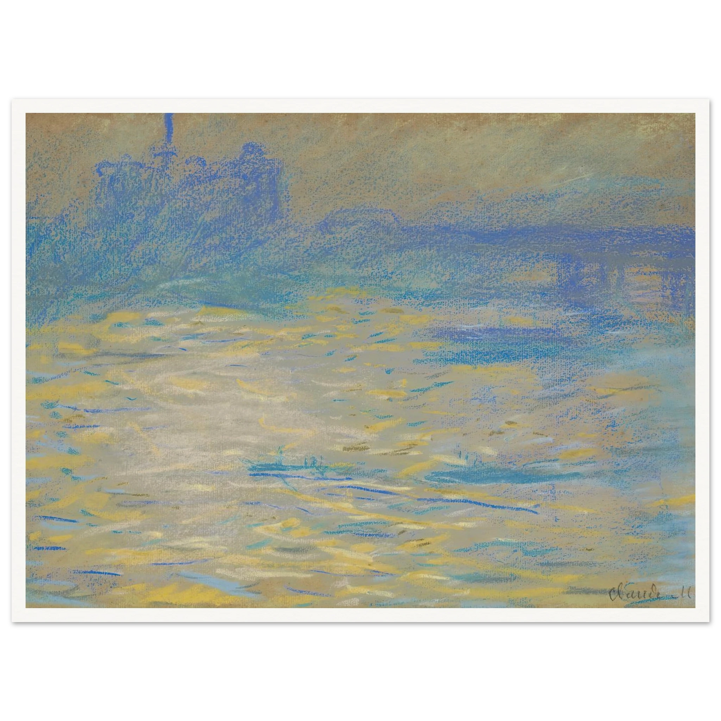 La Tamise (1901) Art Print | Claude Monet-Quipham Collections