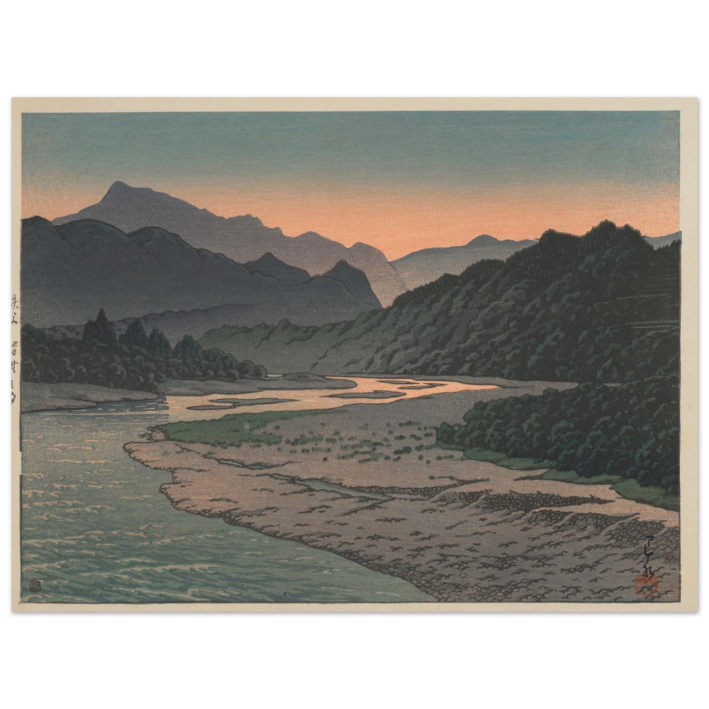 Chichibu Minano no yu (Evening at Minano, Chichibu) (1946) Art Print | Kawase Hasui-Quipham Collections